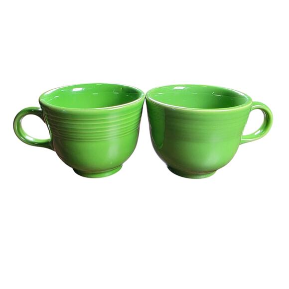 Fiesta Other - Lot of 2 Fiesta Ware Flat Cups Chartreuse Green HLC USA Replacement